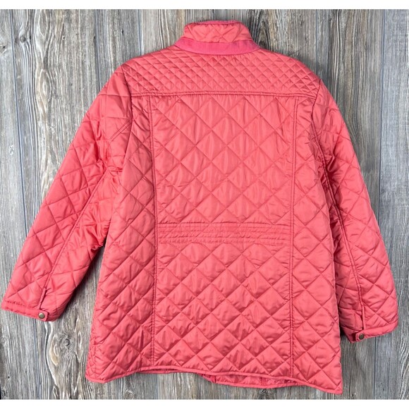 Appleseed's Orange Coral Quilted Barn Jacket Plus 1X Country Chic Cottagecore - Picture 6 of 16